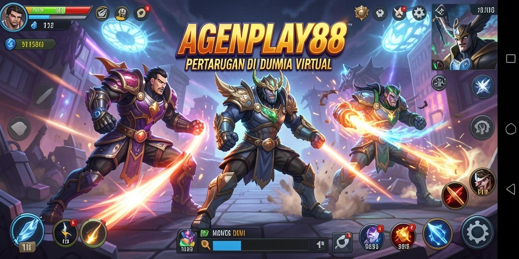 Tampilan screenshot AGENPLAY88 menampilkan aksi pertarungan yang seru dan menegangkan.