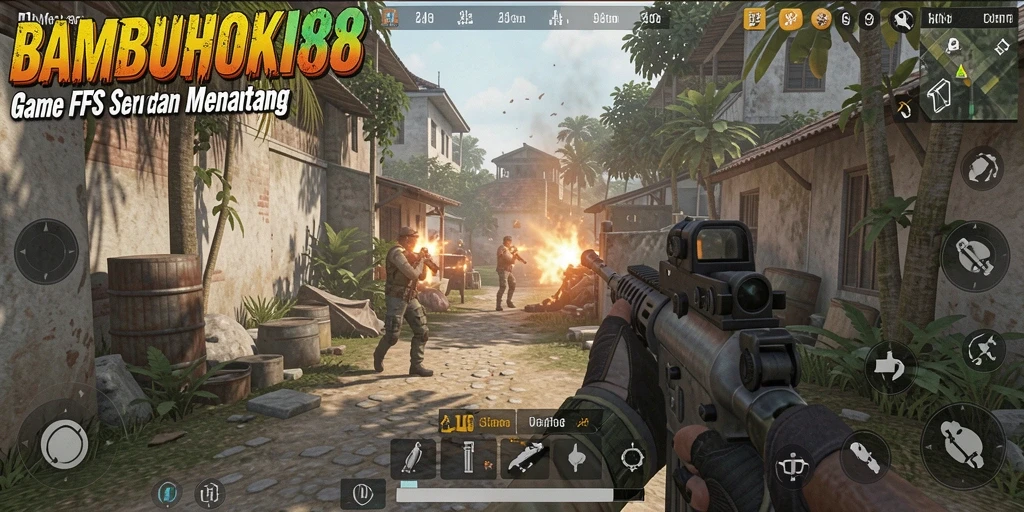 Tangkapan layar gameplay <strong>BAMBUHOKI88</strong> yang menunjukkan aksi pertempuran seru.