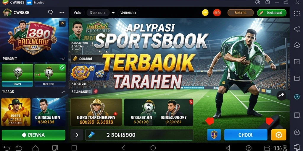 Tangkapan layar CW8888 menunjukkan antarmuka taruhan olahraga yang dinamis.