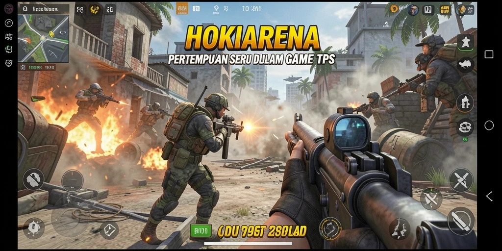 Tampilan gameplay HOKIARENA dengan aksi pertempuran yang dinamis.
