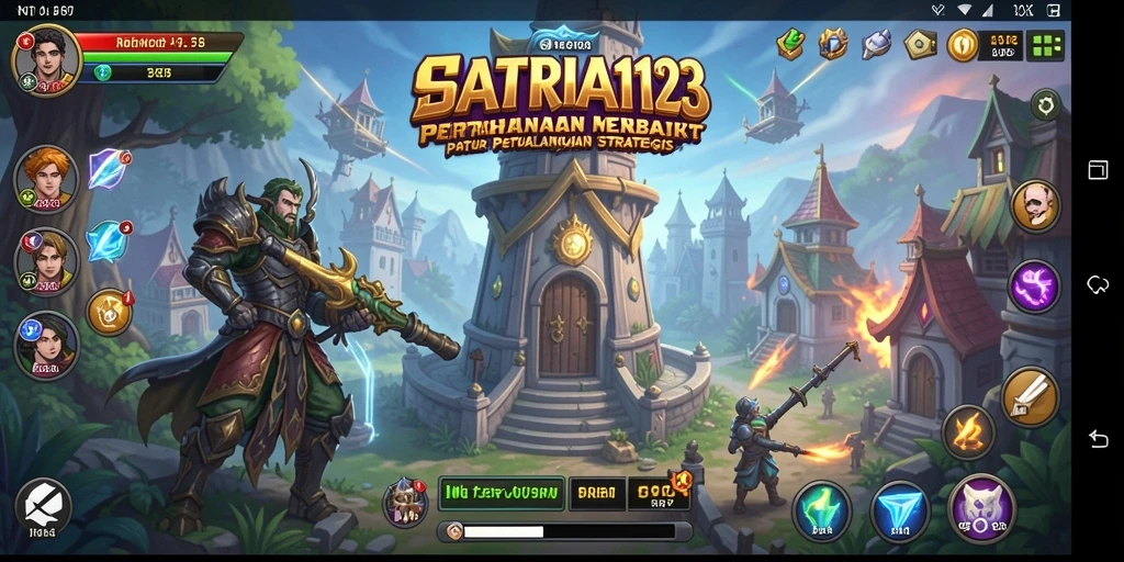Tampilan gameplay menara pertahanan yang menegangkan dan menarik.